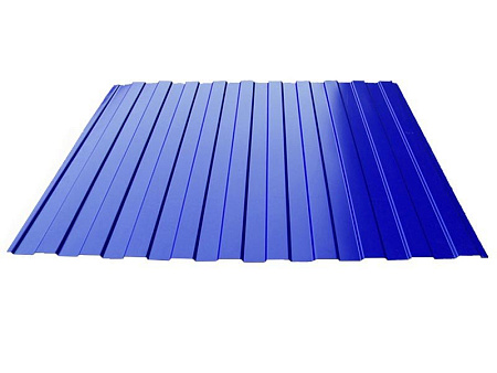Профнастил стальной С-8 Синий (0,3мм; 1,2*2м) RAL 5005