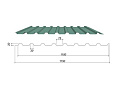 Профнастил стальной С-20 Зеленый мох (0,5мм; 1,15*2м) RAL 6005