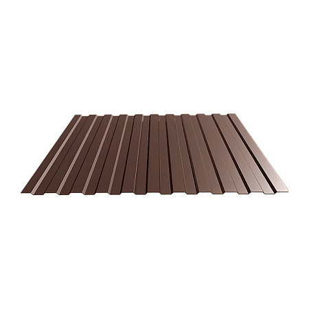 Профнастил стальной С-8 Шоколадно-коричневый (0,3мм; 1,2*2м) RAL 8017