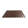 Профнастил стальной С-8 Шоколадно-коричневый (0,35мм; 1,2х2м) RAL 8017